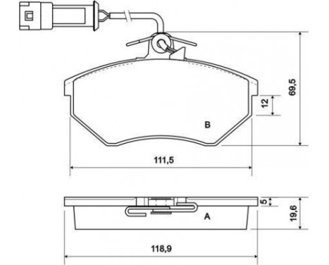 Brake Pad Set, disc brake 36791 ABS, Image 2