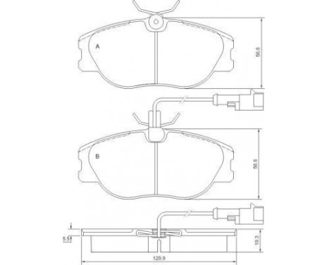 Brake Pad Set, disc brake 36800 ABS, Image 2