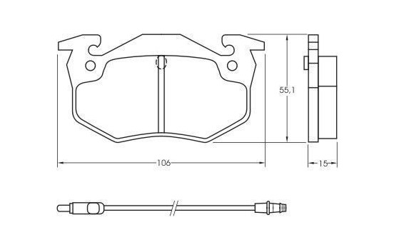 Brake Pad Set, disc brake 36802 ABS, Image 3