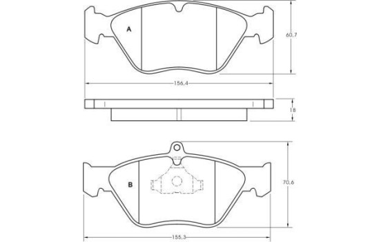 Brake Pad Set, disc brake 36805 ABS, Image 2