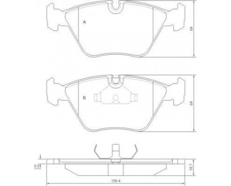 Brake Pad Set, disc brake 36807 ABS, Image 2