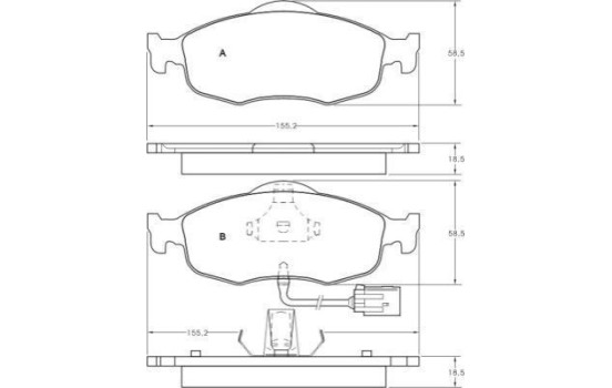 Brake Pad Set, disc brake 36808 ABS, Image 3