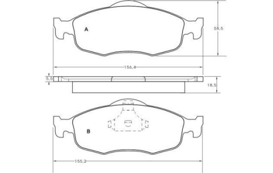 Brake Pad Set, disc brake 36809 ABS, Image 2