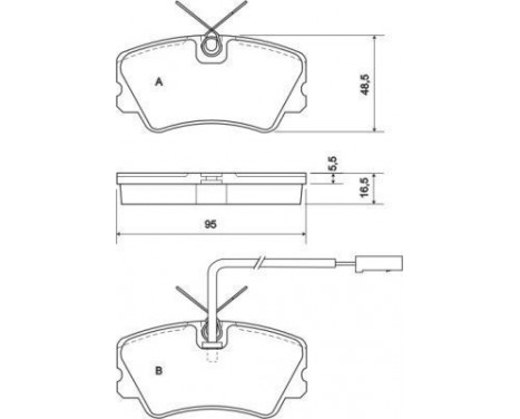 Brake Pad Set, disc brake 36819 ABS, Image 2