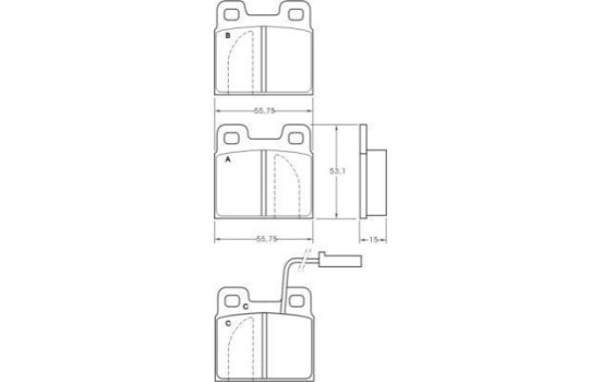 Brake Pad Set, disc brake 36821 ABS, Image 2