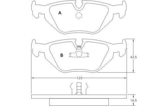 Brake Pad Set, disc brake 36824 ABS, Image 2