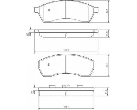 Brake Pad Set, disc brake 36830 ABS, Image 3