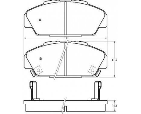 Brake Pad Set, disc brake 36832 ABS, Image 2