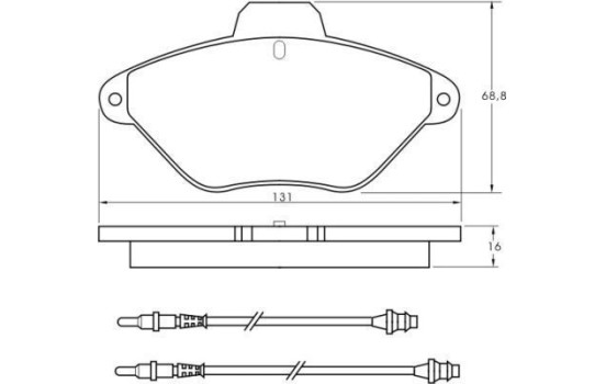 Brake Pad Set, disc brake 36837 ABS, Image 3