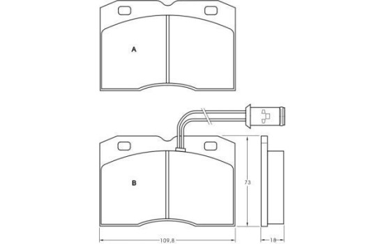 Brake Pad Set, disc brake 36840 ABS, Image 2