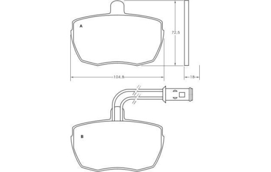 Brake Pad Set, disc brake 36841 ABS, Image 2