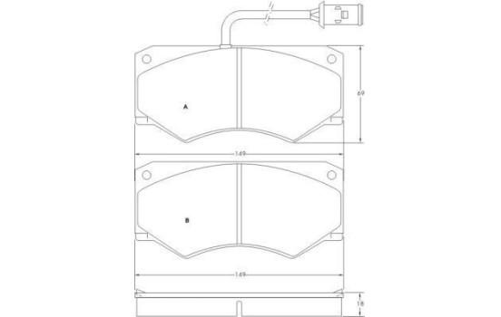 Brake Pad Set, disc brake 36842 ABS