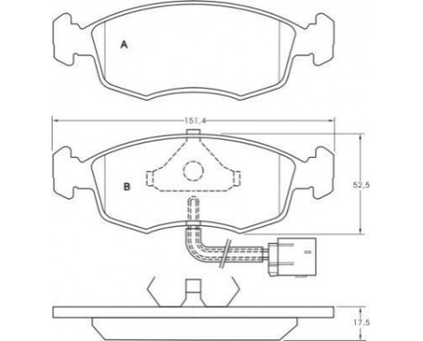 Brake Pad Set, disc brake 36846 ABS, Image 2