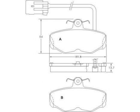 Brake Pad Set, disc brake 36847 ABS, Image 3