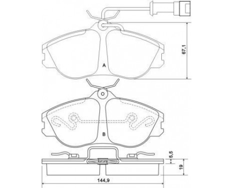 Brake Pad Set, disc brake 36856 ABS, Image 2