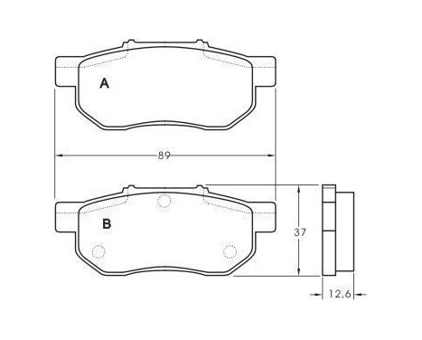 Brake Pad Set, disc brake 36870 ABS, Image 3