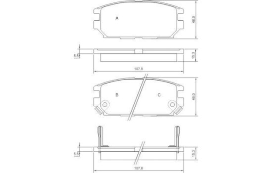 Brake Pad Set, disc brake 36873 ABS, Image 2