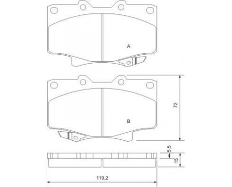 Brake Pad Set, disc brake 36882 ABS, Image 3