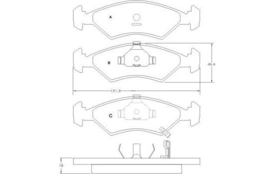 Brake Pad Set, disc brake 36886 ABS, Image 3