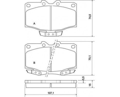 Brake Pad Set, disc brake 36887 ABS, Image 3