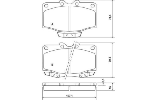 Brake Pad Set, disc brake 36887 ABS, Image 3