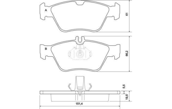 Brake Pad Set, disc brake 36903 ABS, Image 2