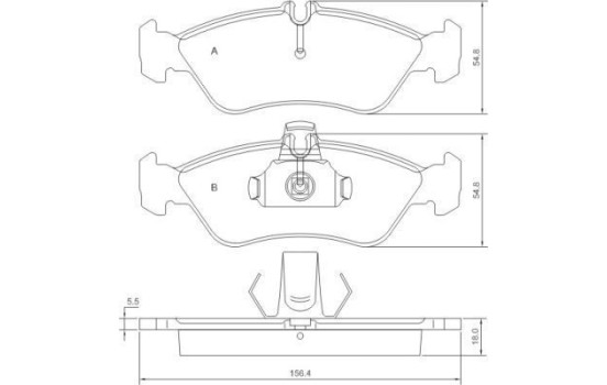Brake Pad Set, disc brake 36913 ABS, Image 2