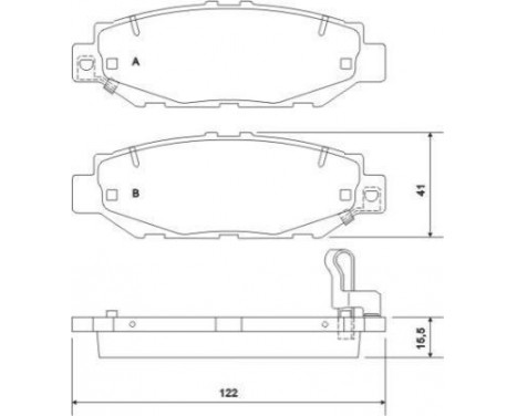 Brake Pad Set, disc brake 36921 ABS, Image 2