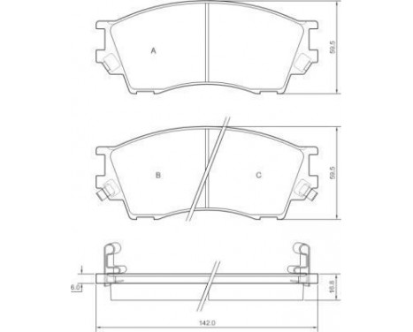 Brake Pad Set, disc brake 36929 ABS, Image 2