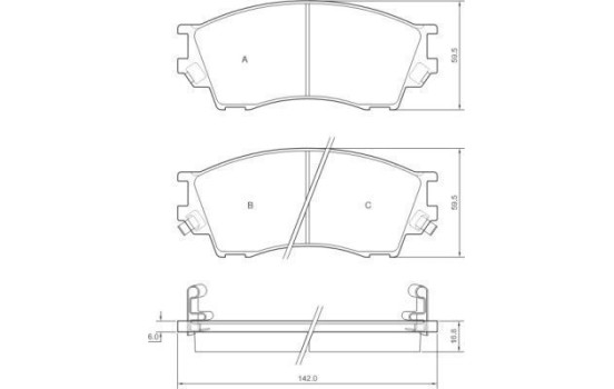 Brake Pad Set, disc brake 36929 ABS, Image 2