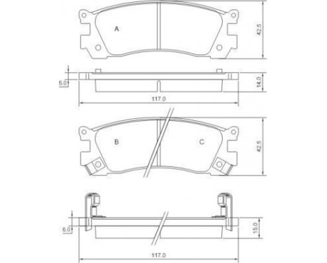 Brake Pad Set, disc brake 36930 ABS, Image 3