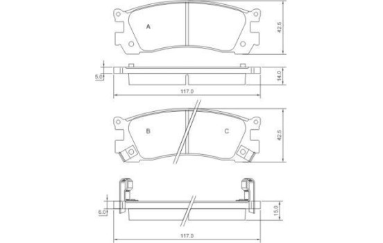 Brake Pad Set, disc brake 36930 ABS, Image 3
