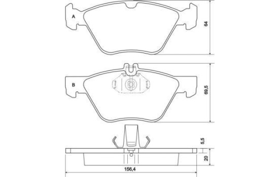 Brake Pad Set, disc brake 36943 ABS, Image 2