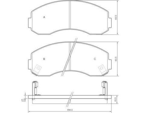 Brake Pad Set, disc brake 36948 ABS, Image 2