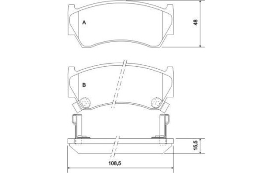Brake Pad Set, disc brake 36955 ABS, Image 3