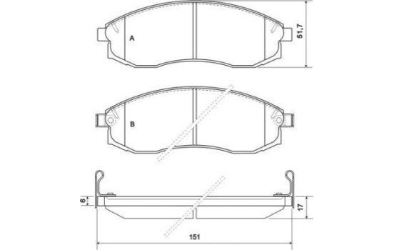 Brake Pad Set, disc brake 36974 ABS, Image 3