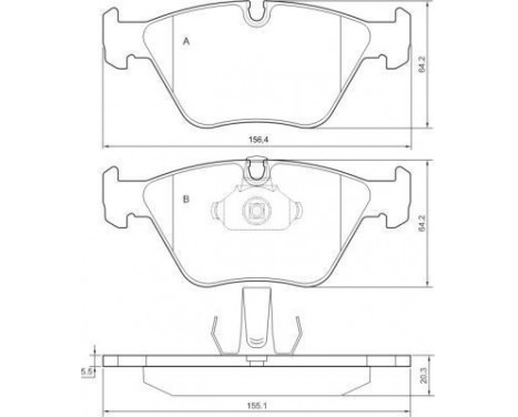 Brake Pad Set, disc brake 36998 ABS, Image 2