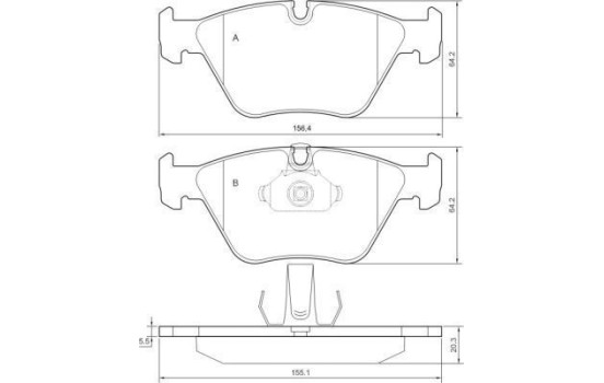 Brake Pad Set, disc brake 36998 ABS, Image 2