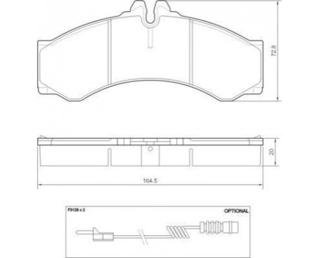 Brake Pad Set, disc brake 37000 ABS, Image 2