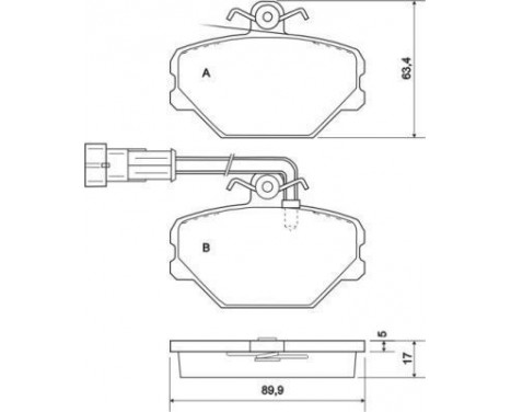 Brake Pad Set, disc brake 37001 ABS