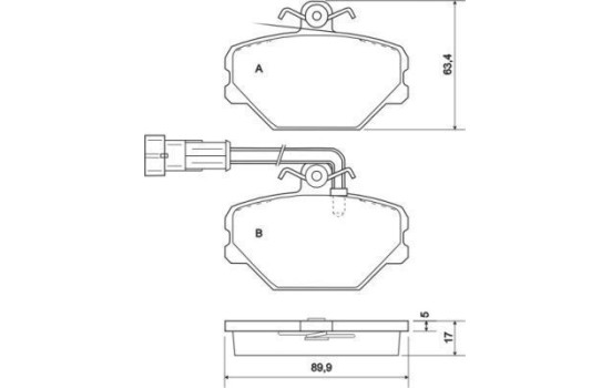 Brake Pad Set, disc brake 37001 ABS