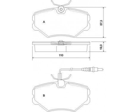 Brake Pad Set, disc brake 37003 ABS, Image 2