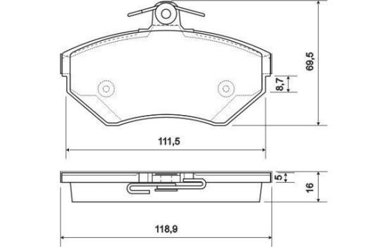 Brake Pad Set, disc brake 37011 ABS, Image 2