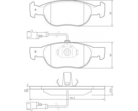 Brake Pad Set, disc brake 37012 ABS, Image 2