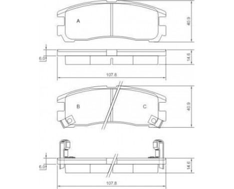 Brake Pad Set, disc brake 37014 ABS, Image 2