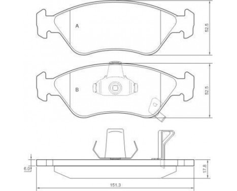 Brake Pad Set, disc brake 37018 ABS
