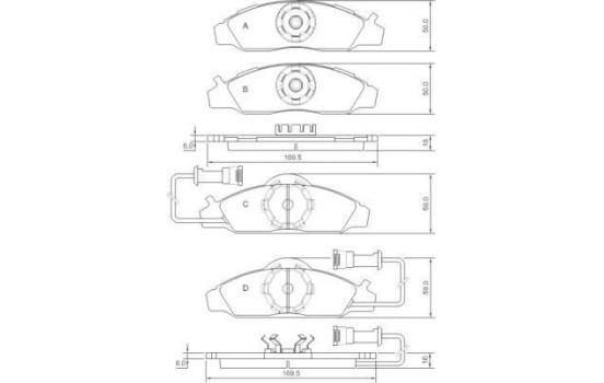 Brake Pad Set, disc brake 37028 ABS, Image 3