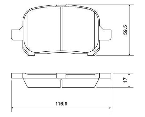 Brake Pad Set, disc brake 37033 ABS, Image 2