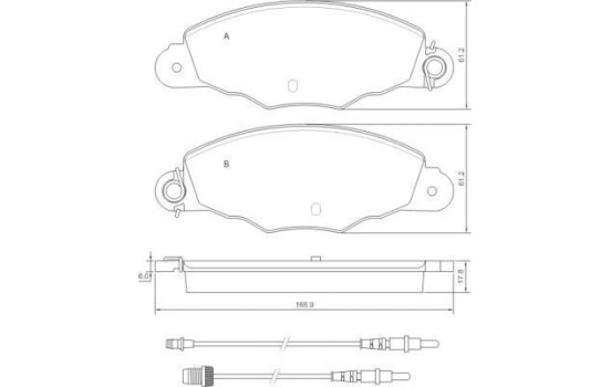 Brake Pad Set, disc brake 37039 ABS, Image 2