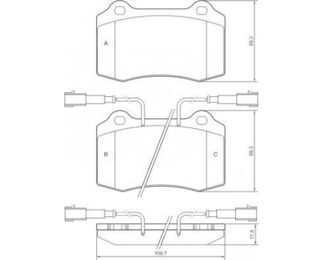 Brake Pad Set, disc brake 37041 ABS, Image 2